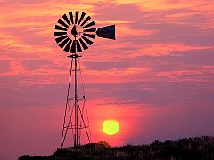 Windmill at Sunset, Near Colfax, Washington